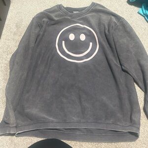 Pink Lily Corduroy Material Smiley Face Crewneck Barely Worn XL